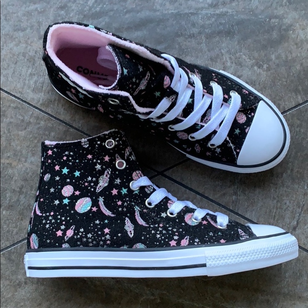 CONVERSE CTAS HI black/white/pure silver WMNS - Picture 3 of 16